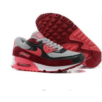Nike Air Max 90 Womens Shoes Black Gray Red Special Wholesale
